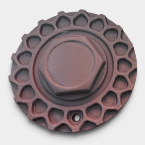 Auto - Capac central de jantă BBS 170 mm, model waffle cu hexagon, printat 3D