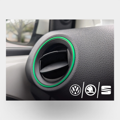 Produse - Set Inele Decorative Grile Ventilație (Aeratoare) - VW Up! / SEAT Mii / Skoda Citigo