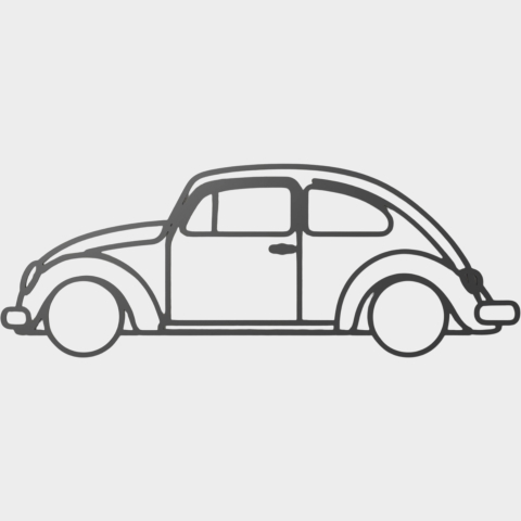 Decoratiuni Perete - Siluetă decorativă perete VW Beetle (Broscuța)