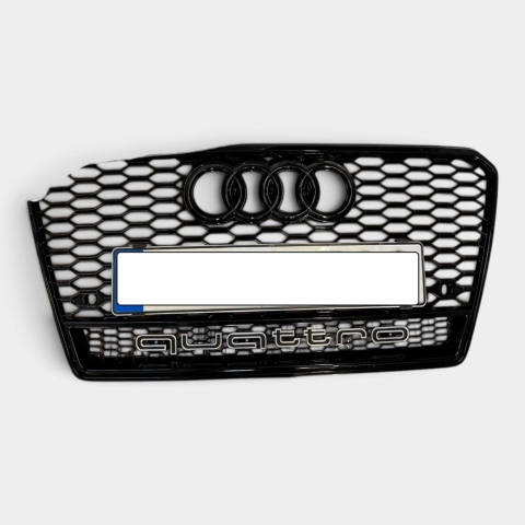Auto - Suport Număr Înmatriculare pentru Grilă Tip RS7 Honeycomb (Fagure)
