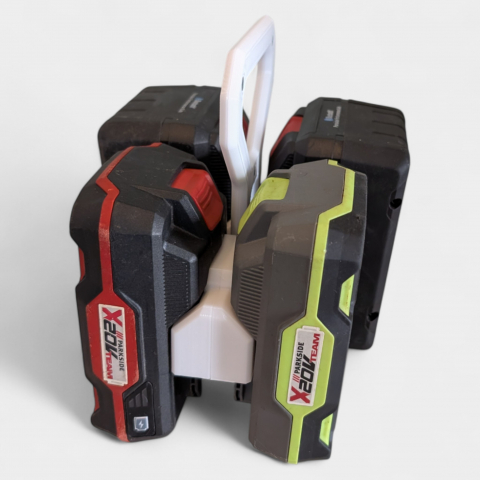 Workshop - Suport Portabil pentru 4 Baterii Parkside – SLIM