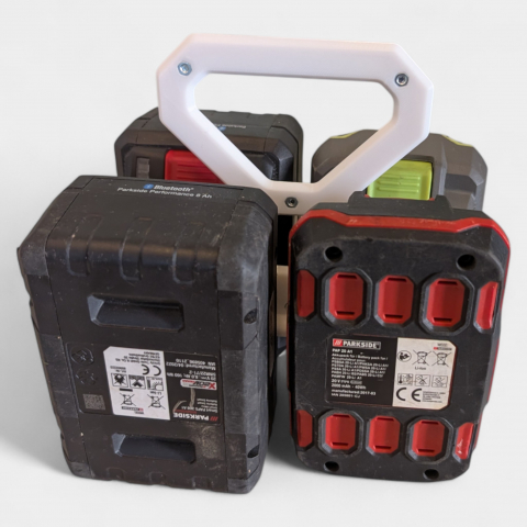 Suport Portabil pentru 4 Baterii Parkside – SLIM [1]