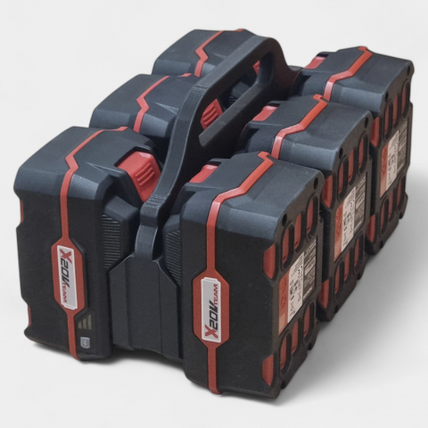 Suport Portabil pentru 6 Baterii Parkside – Carry & Go! [1]