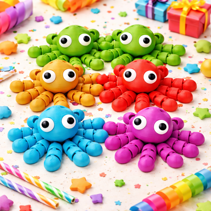 Breloc Cute caracatita articulata [6]