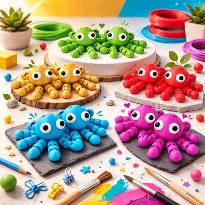 Breloc Cute caracatita articulata [4]