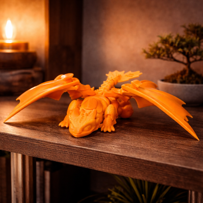 Dragon Toothless Articulat – Figurină 3D Printată, Flexibilă, Decor & Cadou Fantasy [2]