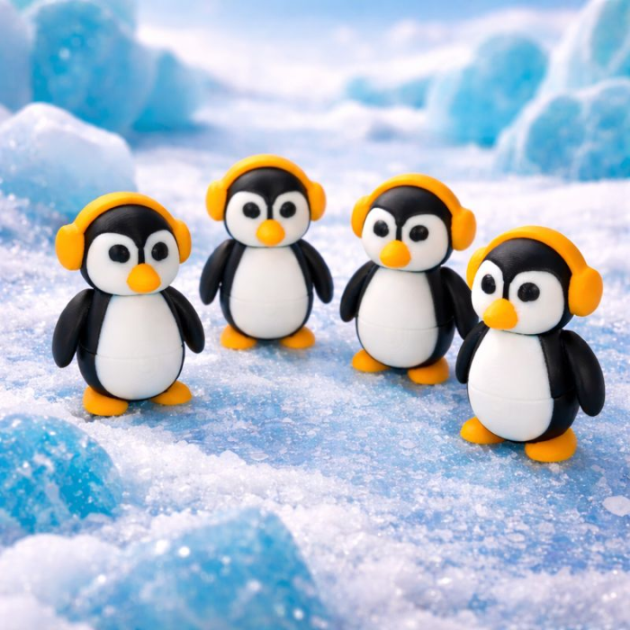 Pinguin cu casti articulat [2]