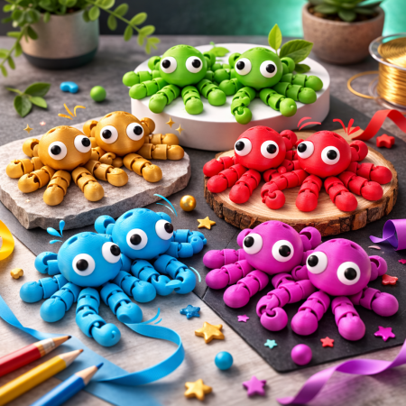 Breloc Cute caracatita articulata [2]