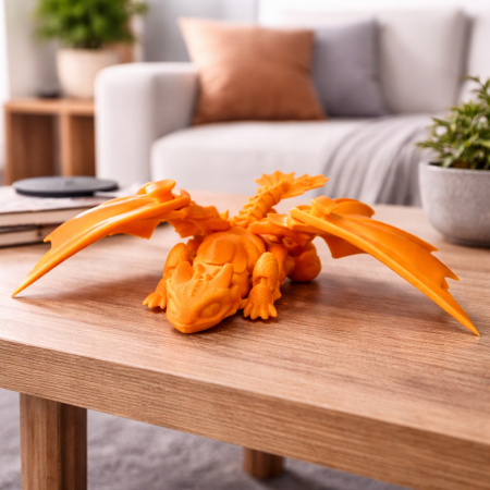 Dragon Toothless Articulat – Figurină 3D Printată, Flexibilă, Decor & Cadou Fantasy [3]