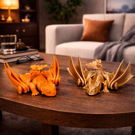 Dragon Toothless Articulat – Figurină 3D Printată, Flexibilă, Decor & Cadou Fantasy [2]