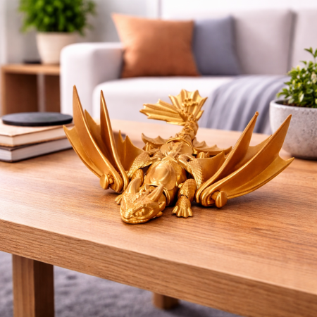 Dragoni - Dragon Toothless Articulat – Figurină 3D Printată, Flexibilă, Decor & Cadou Fantasy