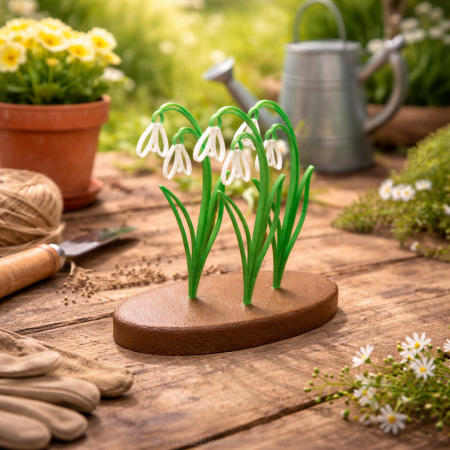 Decoratiuni - Ghicocei Snowdrop Harmony – Decorațiune Florală printată 3D