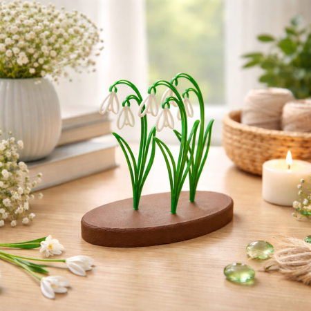 Ghicocei Snowdrop Harmony – Decorațiune Florală printată 3D [3]