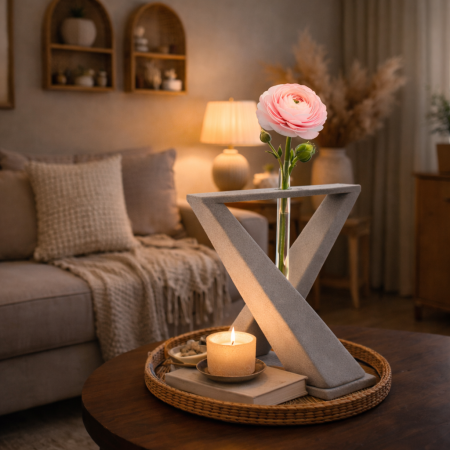 Vaze cu eprubată - Infinity Frame cu Eprubetă – Suport Decorativ pentru Floare