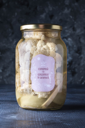 Murături în saramură - Conopidă cu gogonele în saramură