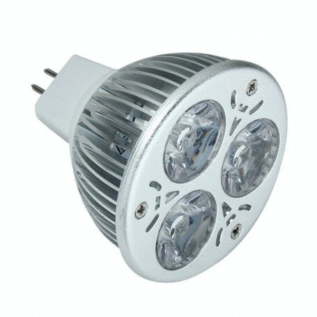 Spoturi LED cu soclu - Spot LED 4LED GU5.3 MR16-GU10-30SMD3528, 3W, 3000K alb cald