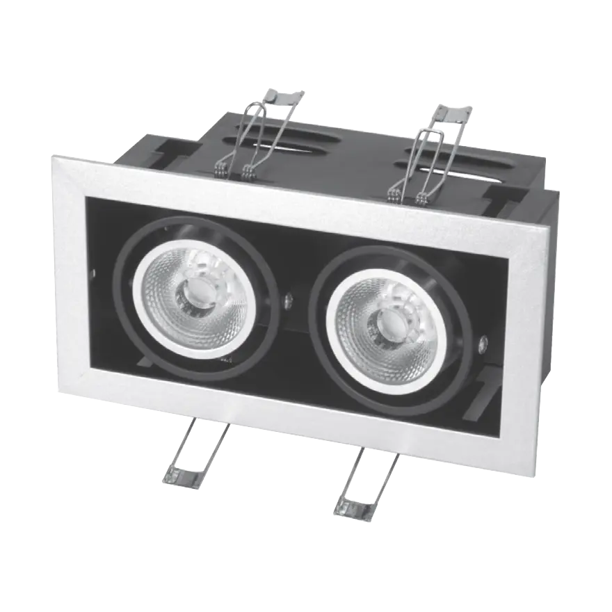 Iluminat interior - Spot LED incastrat 4LED Claro CL18WW-S, 18W, 3000K alb cald, gri