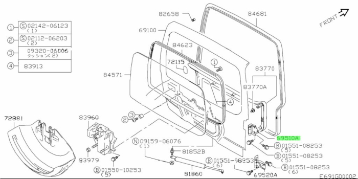 Balama superioară ușă portbagaj OE Suzuki Jimny 1998-2018 [3]