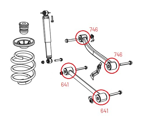 Kit complet bucșe poliuretan Jeep Wrangler JK [3]