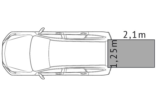 Marchiză auto ARB Touring 1.25x2.1 m cu husă PVC [8]