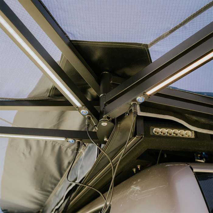 Marchiză auto OVERLANDER 2 m 270 grade cu LED - partea stângă [13]