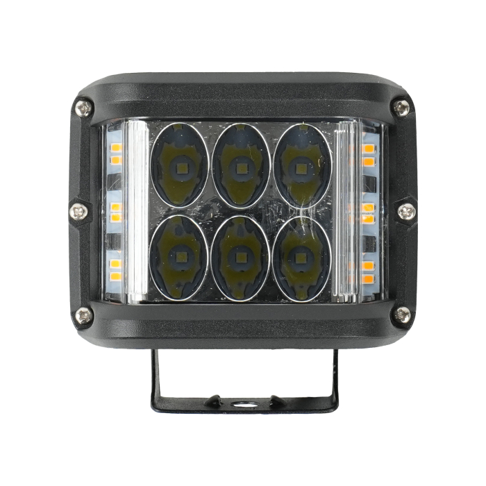 Proiector LED patrat 60W cu stroboscop galben - 12-24V [3]