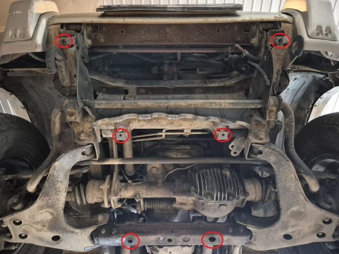 Scut motor și radiator Mitsubishi Pajero 3 (V60, V70) 1999-2007 - Oțel 2.5 mm [4]