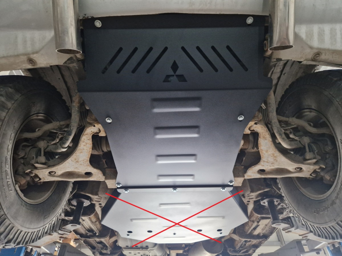 Scut motor și radiator Mitsubishi Pajero 3 (V60, V70) Vers 2.0 1999-2007 - Oțel 3 mm [6]