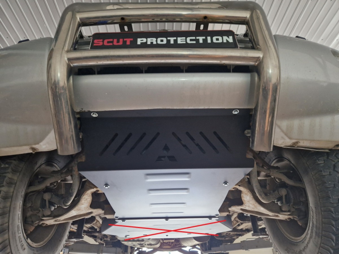 Scut motor și radiator Mitsubishi Pajero 3 (V60, V70) Vers 2.0 1999-2007 - Oțel 3 mm [7]