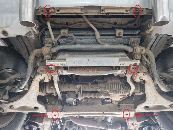 Scut motor și radiator Mitsubishi Pajero 3 (V60, V70) Vers 2.0 1999-2007 - Oțel 3 mm [4]