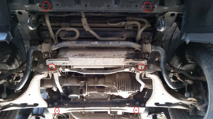 Scut motor și radiator Mitsubishi Pajero 4 (V80, V90) 2007-2021 - Oțel 3 mm [4]