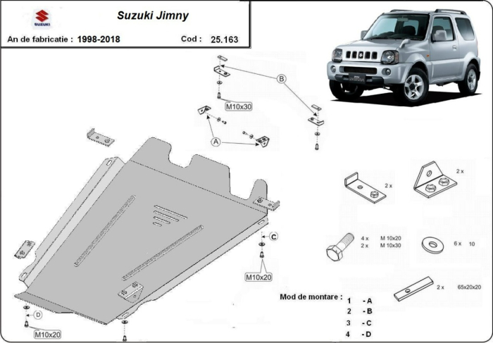 Scut reductor/cutie transfer Suzuki Jimny 1998-2018 - Oțel 3 mm [3]