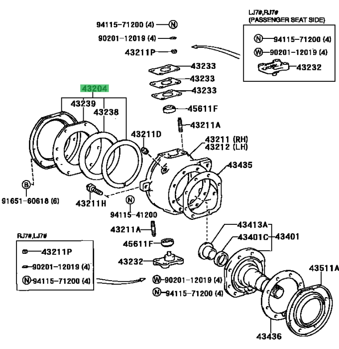 Set garnituri homocinetică OE Toyota Land Cruiser J70 >1990 [2]