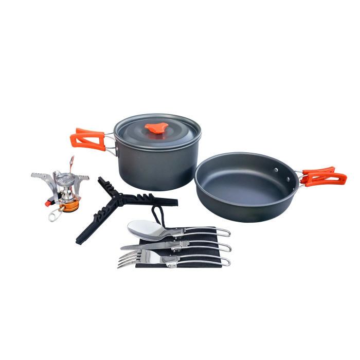 Set vase camping cu arzător gaz și tacâmuri TEKSON Expedition [3]