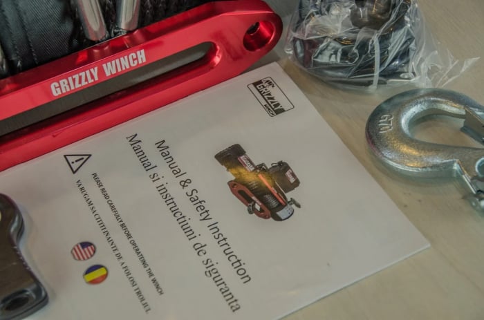 Troliu electric Grizzly 13000 lbs - 5897 kg - raport 180:1 - șufă sintetică [5]