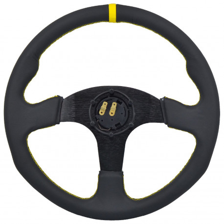 Volan universal 350 mm plat piele ecologică RACES [2]