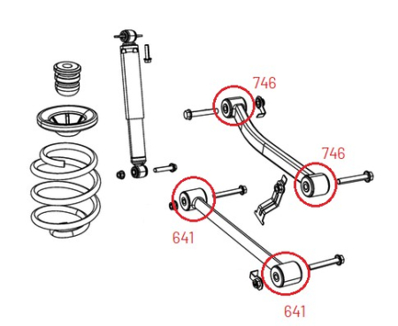 Kit complet bucșe poliuretan Jeep Wrangler JK [2]