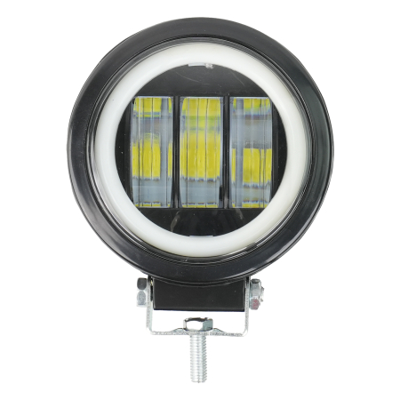 EXTERIOR - Proiector LED rotund 30W cu inel DRL lumina alba - 12-24V