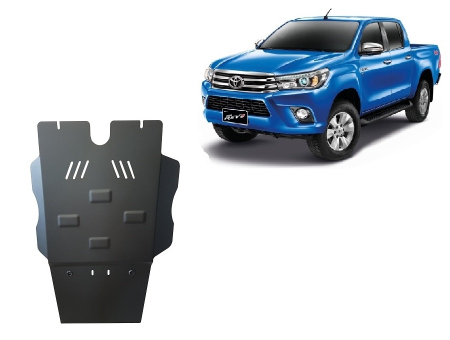 Scuturi Metalice - Scut cutie de viteză, filtru particule Toyota Hilux Revo 2016-2026 - Oțel 3 mm