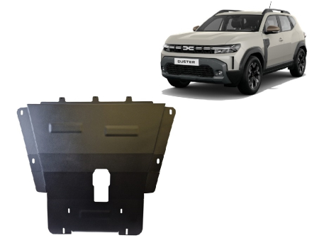 Scuturi Metalice - Scut motor Dacia Duster - 4x2+4x4 2024-2026 - Oțel 2 mm