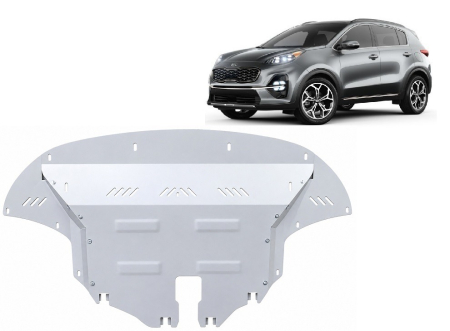 EXTERIOR - Scut motor din aluminiu Kia Sportage 2019-2021 - Aluminiu 3 mm