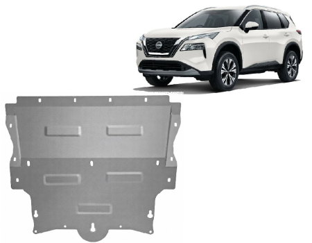 Scuturi Metalice - Scut motor din aluminiu Nissan X-Trail T33 2021-2026 - Aluminiu 3 mm