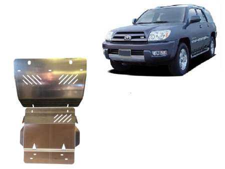 Scuturi Metalice - Scut motor din aluminiu Toyota 4Runner 2002-2009 - Aluminiu 4 mm