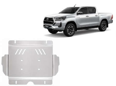 Scuturi Metalice - Scut motor din aluminiu Toyota Hilux Invincible 2021-2026 - Aluminiu 4 mm