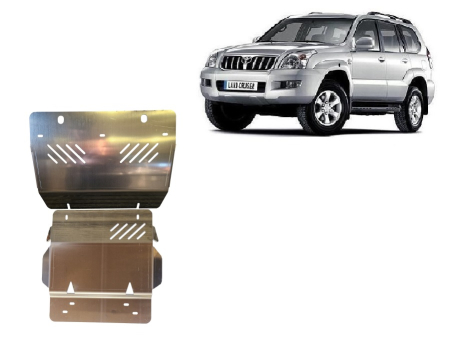 Scuturi Metalice - Scut motor din aluminiu Toyota Land Cruiser J120 2002-2009 - Aluminiu 4 mm