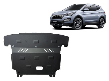 Scuturi Metalice - Scut motor Hyundai Santa Fe 2012-2018 - Oțel 2 mm
