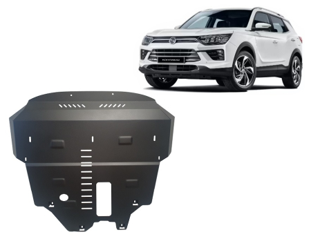 Scuturi Metalice - Scut motor metalic SsangYong Korando 2019-2026 - Oțel 2 mm