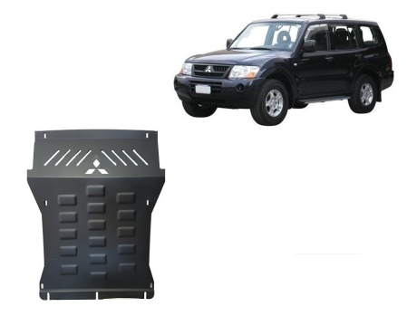 Scuturi Metalice - Scut motor și radiator Mitsubishi Pajero 3 (V60, V70) Vers 2.0 1999-2007 - Oțel 3 mm