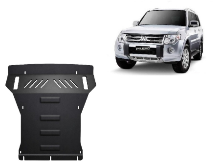 Scuturi Metalice - Scut motor și radiator Mitsubishi Pajero 4 (V80, V90) 2007-2021 - Oțel 3 mm