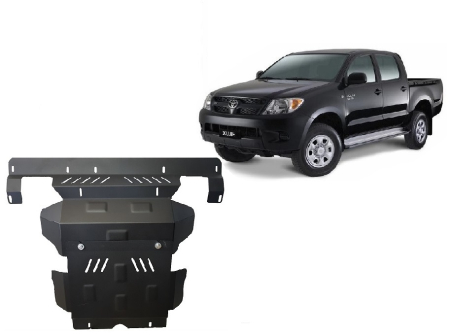 Scuturi Metalice - Scut motor și radiator Toyota Hilux 2004-2015 - Oțel 3 mm